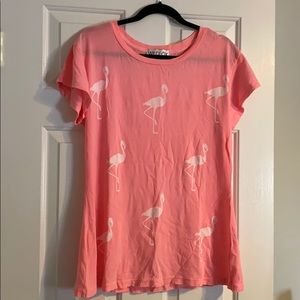 Wildfox Pink Flamingo T-Shirt Size Medium